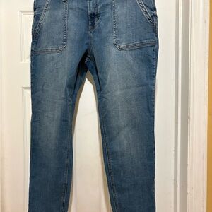 Old Navy Blue Straight-Leg Women's Jeans